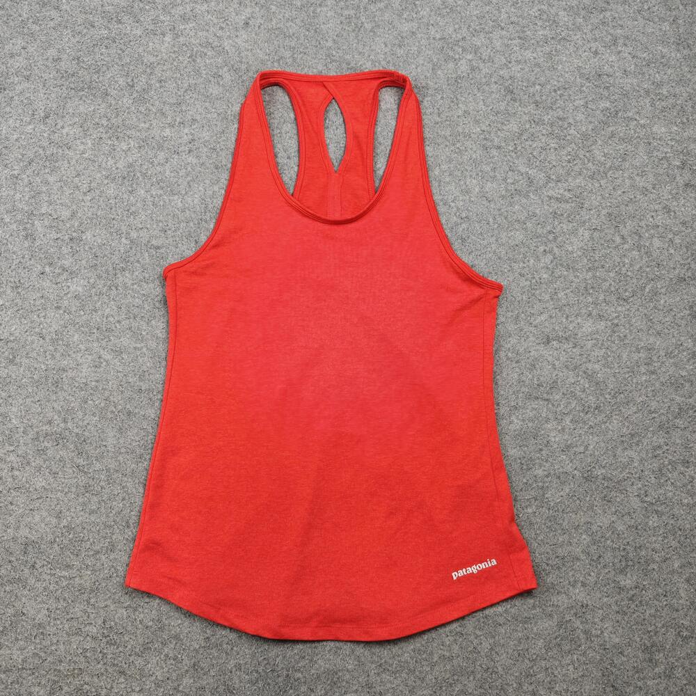 Patagonia Tank Top Womens Small Red Scoop Neck Athletic Stretch Lightweight